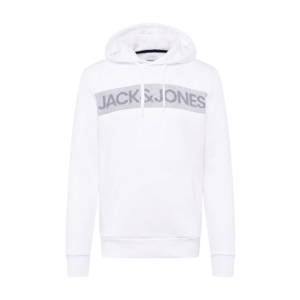 JACK & JONES Bluză de molton bleumarin / alb imagine