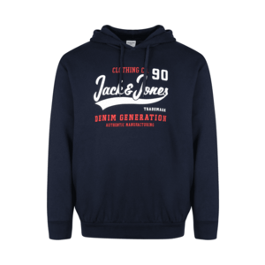 Jack & Jones Plus Bluză de molton bleumarin / roșu / alb imagine