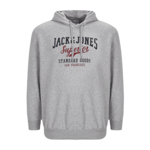 Jack & Jones Plus Bluză de molton bleumarin / gri amestecat / roși aprins imagine