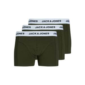 JACK & JONES Boxeri verde închis / negru / alb imagine