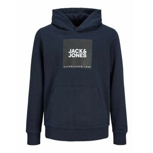 Jack & Jones Junior Bluză de molton 'Lock' bleumarin / negru / alb imagine