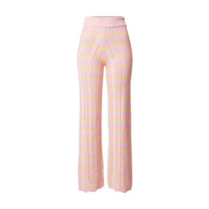 Damson Madder Pantaloni 'CLEMENCE' galben / lila / roz imagine