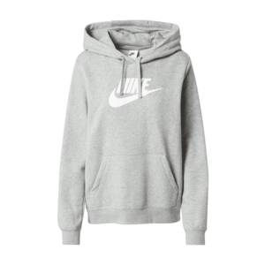 Nike Sportswear Bluză de molton gri amestecat / alb imagine