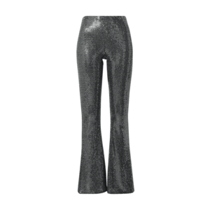 Nasty Gal Pantaloni negru / argintiu imagine