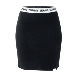 Tommy Jeans Fustă negru / alb imagine