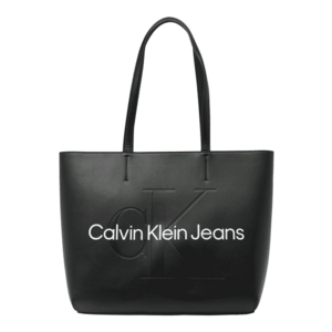 Calvin Klein Jeans Plase de cumpărături negru / alb imagine