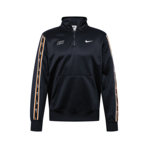 Nike Sportswear Bluză de molton 'REPEAT' portocaliu / negru / alb imagine