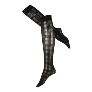 Swedish Stockings Șosete 'Tartan' negru imagine