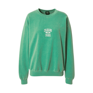 BDG Urban Outfitters Bluză de molton verde iarbă / alb imagine