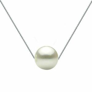 Colier Aur Alb cu Perla Naturala Premium Alba - Cadouri si perle imagine