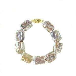 Bratara Perle Naturale Baroque cu Inchizatoare Aur - Cadouri si perle imagine