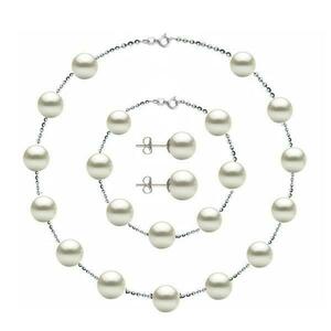 Set Office Argint 925 si Perle Naturale Premium de 8 mm - Cadouri si perle imagine