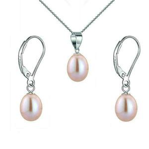 Set Argint 925 si Perle Naturale Teardrops Lavanda - Cadouri si perle imagine