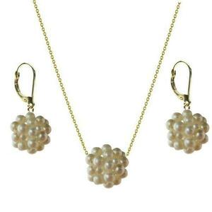 Set Aur Bulgarasi cu Perle Naturale Albe - Cadouri si perle imagine
