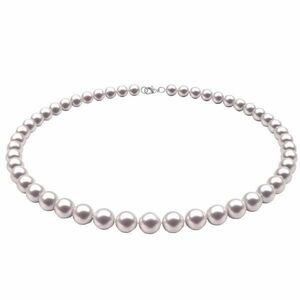 Colier Perle Naturale Albe de 7-8 mm cu inchizatoare de Argint imagine