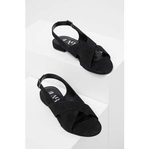 Answear Lab sandale din piele intoarsa femei, culoarea negru imagine