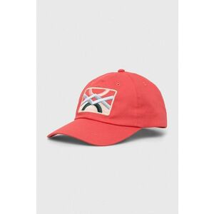United Colors of Benetton șapcă de baseball din bumbac culoarea roz, cu imprimeu imagine