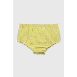 Jamiks pantaloni scurți din bumbac pentru bebeluși culoarea galben, modelator imagine