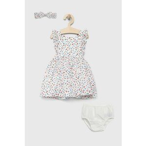 GAP rochie din bumbac pentru bebeluși culoarea alb, mini, evazati imagine