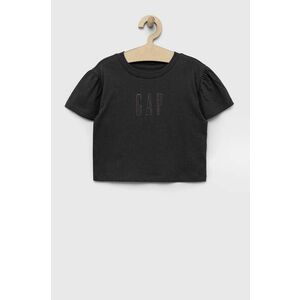 GAP tricou de bumbac pentru copii culoarea gri imagine