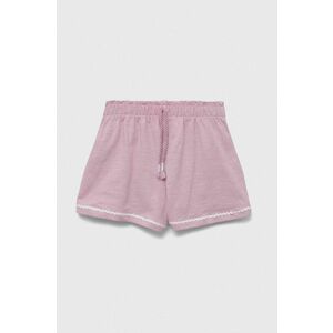 United Colors of Benetton pantaloni scurti bebe culoarea roz, neted imagine