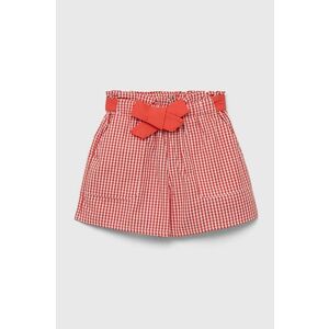 United Colors of Benetton pantaloni scurți din bumbac pentru copii culoarea rosu, modelator, talie reglabila imagine