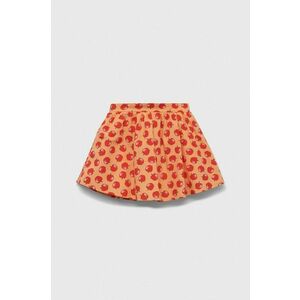 United Colors of Benetton fusta din bumbac pentru copii culoarea portocaliu, mini, evazati imagine