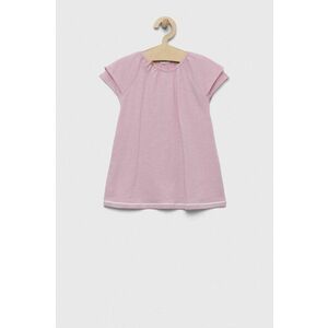 United Colors of Benetton rochie bebe culoarea roz, mini, evazati imagine