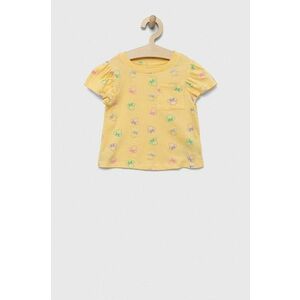 GAP tricou de bumbac pentru copii culoarea galben imagine