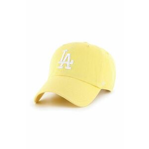 47brand șapcă de baseball din bumbac MLB Los Angeles Dodgers culoarea galben, cu imprimeu imagine