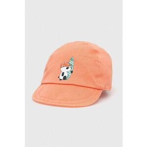 United Colors of Benetton șapcă din bumbac pentru copii culoarea portocaliu, cu imprimeu imagine