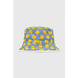 United Colors of Benetton pălărie reversibilă din bumbac pentru copii culoarea galben, bumbac imagine