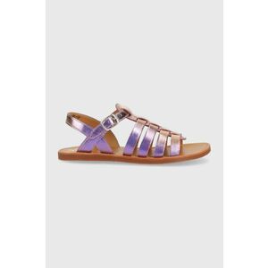 Pom D'api sandale din piele pentru copii culoarea violet imagine