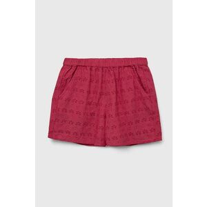 Sisley pantaloni scurți din bumbac pentru copii culoarea roz, neted imagine