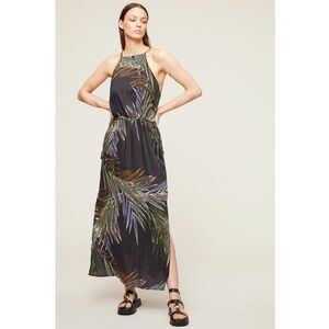 Rochie lunga cu imprimeu tropical imagine