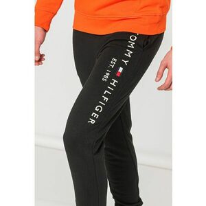 Pantaloni jogger cu snur si logo brodat imagine