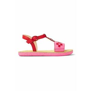 Sandale din piele cu aplicatii cu model flamingo imagine