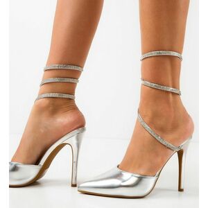 Pantofi dama Folami Argintii imagine