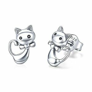 Cercei din argint Fairy Tail Cats imagine