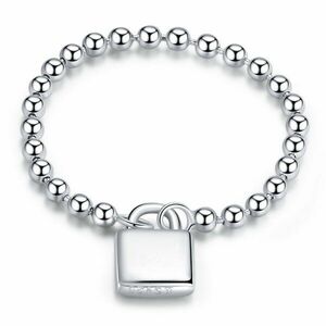Inel din argint String of Beads with Lock imagine