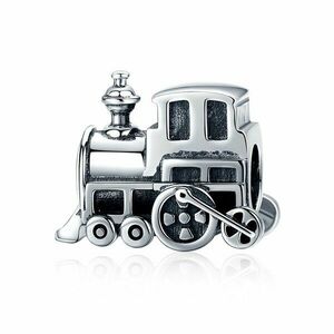 Talisman din argint patinat cu Locomotiva imagine