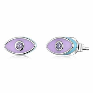 Cercei din argint Purple Eye Stud imagine
