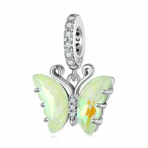 Talisman din argint Elegant Light Green Butterfly imagine