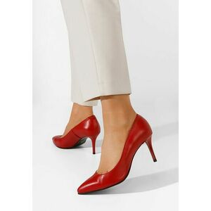 Pantofi stiletto piele Zigrida rosii imagine