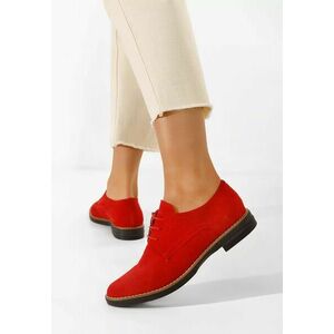 Pantofi derby piele Otivera V2 rosii imagine