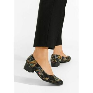 Pantofi dama piele naturala Montremy multicolori imagine
