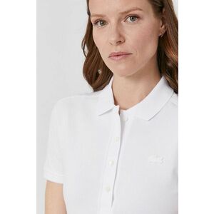 Lacoste tricou femei, culoarea alb, cu guler PF5462-001 imagine