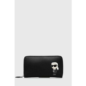 Karl Lagerfeld portofel de piele femei, culoarea negru imagine