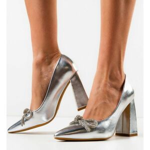 Pantofi dama Jacira Argintii imagine