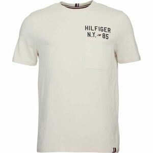 Tommy Hilfiger tricou alb de bărbați SS Tee Logo - S imagine